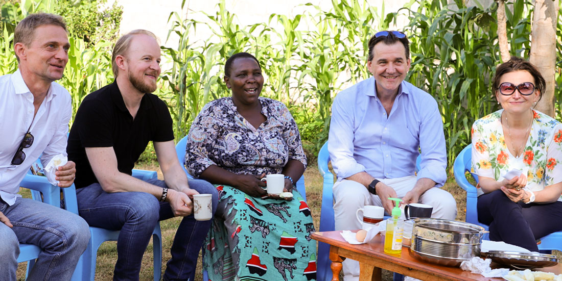 Roland Siller visiting LIMBUA small scale farmer Grace Njeru