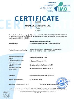 2012 Bio Certificate